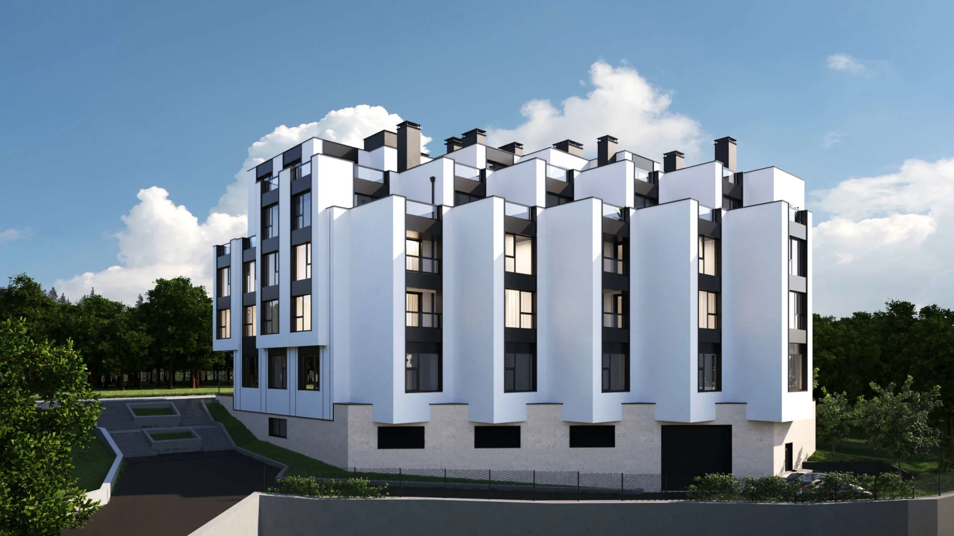 Визуализация на сграда River Side изглед 3